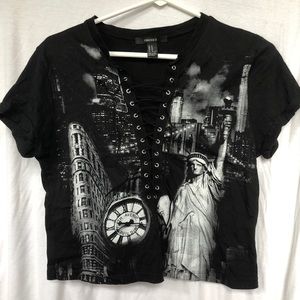Cropped graphic t-shirt